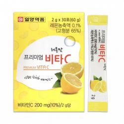 ilyang Premium Vita C Lemon (ขนาดบรรจุ 30 ซอง) วิตามินซีสูตรเข้มข้นจากเกาหลี ชนิดผงรับประทานง่ายรสชาติอร่อย ด้วยสารสกัดคุณค่าจากเลมอนที่มีความเข้มข้นสูง เปลี่ยนเป็นโมเลกุลเล็ก เมื่อรับประทานเข้าไป ร่างกายนำไปใช้ได้อย่างรวดเร็ว เห็นผลไว ช่วยปรั