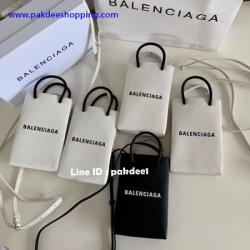 Balenciaga Shopping phone bag on strap งานออริจินอล งานหนังแท้ งานสวยเหมือนแท้ แบบใหม่ล่าสุด