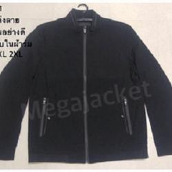 Jacket ผ้าไมโคร แจ็คเก็ตเบสบอล ซิปซ่อน สีดำ  093-632-6441