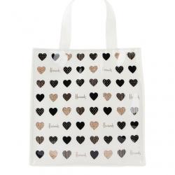 Harrods รุ่น Small Glitter Hearts Shopper Bag (กระดุม)***พร้อมส่ง