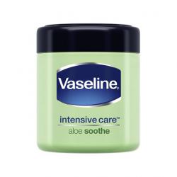 Vaseline Intensive Care Aloe Soothe Body Cream 400 ml. ครีมบำรุงผิว ที่อุดมด้วยสารสกัดจากว่านหางจระเข้บริสุทธิ์ ช่วยฟื้นบำรุงผิวแห้งเสียอย่างล้ำลึก ช่วยกักเก็บความชุ่มชื่นได้ยาวนาน ให้ผิวเนียนนุ่มชุ่มชื้นตลอดวัน บรรเทาอาการแห้งกร้านของผิวจากกา