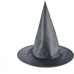 ++พร้อมส่ง++หมวกแม่มดพ่อมดสีดำ ผ้าลื่นแบบผ้าร่มสีดำ