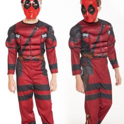 7C68 ชุดเด็ก ชุดกล้าม เดดพูล Muscle Deadpool Costumes