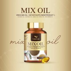 VRICH MIX OIL น้ำมันสกัดเย็น 5 ชนิดจาก  ช่วยในการบำรุงประสาทและสมอง ช่วยในเรื่องระบบเผาผลาญของร่างกายให้ดีขึ้น