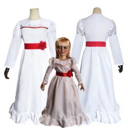 7C116 ชุดเด็ก แอนนาเบลล์ ตุ๊กตาผี ชุดฮาโลวีน Children Annabelle Halloween Costumes
