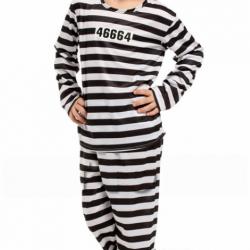 7C135 ชุดเด็ก ชุดนักโทษ ชุดคนคุก The Prisoner or Jail Boy Costumes