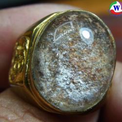 แหวนทองเหลืองชาย 9.95 กรัม เบอร์ 60 แก้วโป่งข่ามนำโชคชนิดแก้วปวก 4 สี มีแววสตาร์สวย