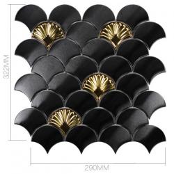 Black stainless fan shape