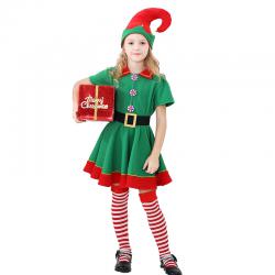 7C171 ชุดเด็กหญิง ชุดซานตาครอส ชุดแซนตี้ ชุดคริสต์มาส ชุดเอลฟ์ Santy Santa claus Christmas Costumes