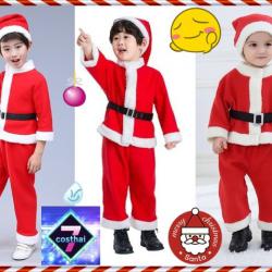 7C168 ชุดเด็ก ชุดซานตาครอส ชุดซานต้า ชุดคริสต์มาส ครบเซ็ต Santa Santa claus Christmas Costumes