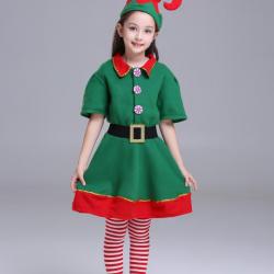 7C171 ชุดเด็กหญิง ชุดซานตาครอส ชุดแซนตี้ ชุดคริสต์มาส ชุดเอลฟ์ Santy Santa claus Christmas Costumes