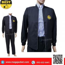 Jacket ผ้าไมโคร แจ็คเก็ตเบสบอล สีดำเข้ม  093-632-6441