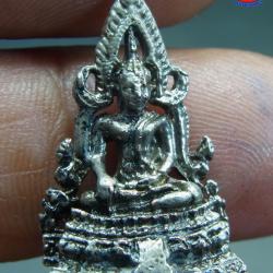 amulet พระเครื่อง 6.86 กรัม รูปหล่อพระพุทธชินราช พิษณุโลก องค์เล็ก กะไหล่เงิน ไม่ทราบปี