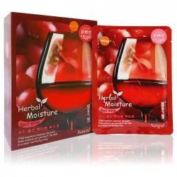 EAST-SKIN Herbal Moisture Red Wine Mask มาส์กไวน์แดง  (10 แผ่น)