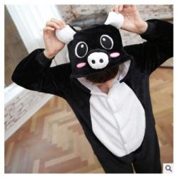 7C77 ชุดมาสคอต ชุดนอน ชุดแฟนซี หมูดำ Mascot Black Pig Costumes