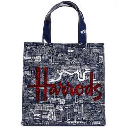 Harrods รุ่นใหม่ล่าสุด  รุ่น Small Picture Font Shopper Bag (กระดุม)***พร้อมส่ง