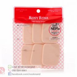 Rosy Rosa Sponge 6P Slim ฟองน้ำสำหรับเกลี่ยแป้งผสมรองพื้น แบบบาง