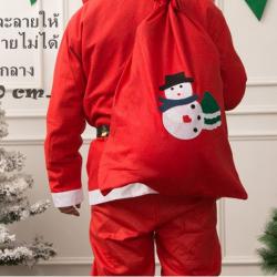 ++พร้อมส่ง++(ร้านสุ่มลายให้)ขนาดกลาง 40*60 cm.ถุงซานต้า ถุงของขวัญ ถุงsanta ถุงแฟนซี ถุงซานตาคลอส ถุงผ้าคริสมาสต์ 