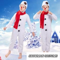 7C200 ชุดเด็ก ชุดตุ๊กตาหิมะ ตุ๊กตาหิมะ มนุษย์หิมะ Snowman Costume