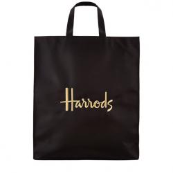Harrods ไซส์ L รุ่น Large Logo Shopper Bag ผ้าโพลีเอสเตอร์ไม่เคลือบเงา***(กระดุม) ***พรีออร์เดอร์