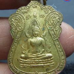 เหรียญพระพุทธชินราช หลวงพ่อจอย วัดจำปาทอง อ.จตุรัส ชัยภูมิ รุ่น  ปี 2551 ทองฝาบาตร T-7766