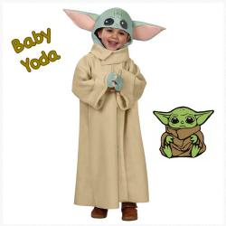7C264 ชุดเด็ก ชุดโยดา โยดา อาจารย์โยดา สตาร์วอร์ส Children Baby Yoda Star Wars Costumes