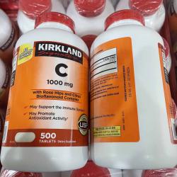 Kirkland Signature Vitamin C 1000 mg 500 เม็ด วิตามินซี อาหารเสริม บำรุงผิว เพิ่มภูมิคุ้มกัน