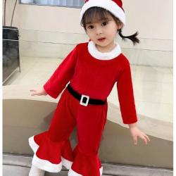 7C300.1 ชุดเด็ก ชุดซานตาครอส ชุดแซนตี้ ชุดคริสต์มาส ขาบาน Children Santy Santa claus Christmas Costumes