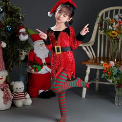 7C298.2 ชุดเด็ก ชุดซานตาครอส ชุดแซนตี้ ชุดคริสต์มาส กระพรวนวิ้ง Children Santy Santa claus Christmas Costumes