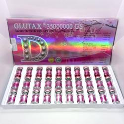  Glutax 35,000,000GS Sakura stemcell with SPF 100 UV Protection   ขีดสุดของความขาว อมชมพู แบบสาวเอเชียสไตล์ญี่ปุ่นผลิตภัณฑ์ของ Glutax ที่ดีที่สุด ปริมาณกลูต้านาโนถึง 35 ล้านมิลลิกรัมที่สกัดส่วนผสมของเมล็ดซากูระ ที่ชาวญี่ปุ่นเชื่อว่าคือยาอายุวัฒนะ ที่นำมา