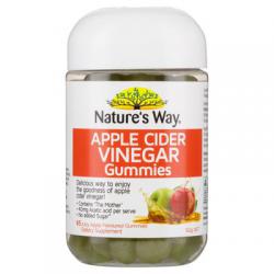 Nature's Way Apple Cider Vinegar Gummies 65 Juicy Apple Flavoured Gummiesรสแอปเปิ้ล กัมมี่แอปเปิ้ลลดพุง สกัดจากแอปเปิ้ลไซเดอร์เวเนก้า ช่วยปรับสมดุลระบบการย่อย ช่วยปรับสมดุลให้ระบบลำไส้ ช่วยลดอาการท้องเสีย ท้องผูก และแน่นท้องเพิ่มประสิทธิภาพการเผาผลาญ
