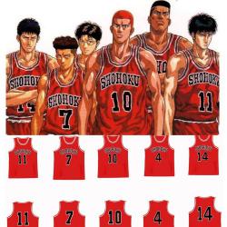 7C5 ชุดบาสเกตบอล ทีมโชโฮคุ สแลมดังก์ Shohoku Basketball Team Slam Dunk Costumes