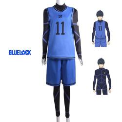 7C313 ชุดฟอร์ม เบอร์ 11 อิซางิ โยอิจิ ขังดวลแข้ง No.11 Isagi Yoichi BlueLock Uniform Costume