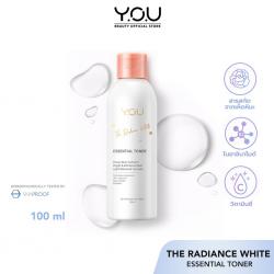 YOU The Radiance White Essential Toner 100 ml โทนเนอร์ เติมความชุ่มชื้น เพื่อผิวสดชื่น กระจ่างใส
