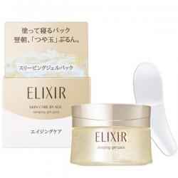 ELIXIR Skin Care By Age Sleeping Gel Pack 105g. เจลสลิปปิ้งแพ็คตัวดังจากญี่ปุ่นตัวช่วยฟื้นฟูผิวขณะนอนหลับสูตรAnti-Agingเน้นการต่อต้านริ้วรอยคืนความชุ่มชื้นให้ผิวเนื้อเจลให้ความสดชื่นซึมซาบไวมอบความรู้สึกสบายผ่อนคลายหลังใช้อย่างต่อเนื่องผิวแน่นกระชับเต่งตึ