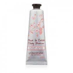 L'Occitane Cherry Blossom Hand Cream 30 ml. แฮนด์ครีมเนื้อนุ่ม เข้มข้นด้วยเชีย บัตเตอร์และวิตามินอี เนื้อบางเบาไม่หนักผิว ช่วยเพิ่มความชุ่มชื้น บำรุงมือ ปราศจากความมัน ช่วยบำรุงและปกป้องผิวจากชีวิตประจำวัน ผสานสารสกัดจากดอกเชอร์รี่ บลอสซัมจ