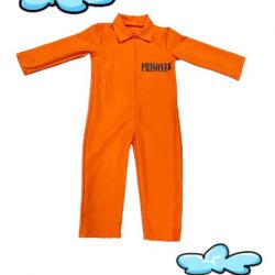 7C158 ชุดเด็ก ชุดจั๊มสูท ชุดนักโทษ ชุดคนคุก The Prisoner Prison uniform Costumes