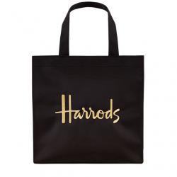 Harrodsของแท้ รุ่น  Small Logo Shopper Bag สีดำ (กระดุม)***พร้อมส่ง