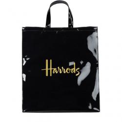 กระเป๋า Harrods รุ่น Large Logo Shopper Bag สีดำ (กระดุม)  ***พร้อมส่ง