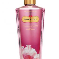 Victoria's Secret Sheer Love Daily Body Wash 250 ml. *รุ่น Fantasies กลิ่นหอมสดชื่น เริงร่าไปกับกลิ่นของ White Cotton กับดอกลิลลี่สีชมพู ให้ความรู้สึกใจเต้นแรงเหมือนกำลังมีความรักเลยคะ