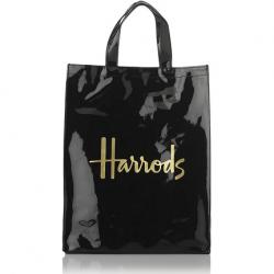 กระเป๋า Harrods รุ่น  Medium Logo Shopper Bag  สีดำ  (กระดุม)***พร้อมส่งุ