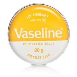Vaseline Lip Therapy Petroleum Jelly Pocket Size With SPF 15 Sun Protection สูตรกันแดด ปกป้องริมฝีปากให้เนียนนุ่ม ชุ่มชื่น ไม่แห้งคล้ำ