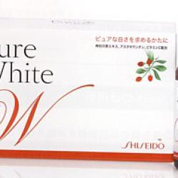 Shiseido Pure White W + Wolfberry Extract (Goji Fruit) แบบน้ำ 10 ขวดสูตรใหม่เข้มข้นมากขึ้นเพื่อความขาวใสยิ่งขึ้น เห็นผลภายใน 10 วัน