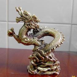 A013 มังกร งานทองเหลือง Brass Dragon