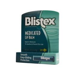 Blistex Medicated Lip Balm SPF15 ลิปบาล์มบำรุงเข้มข้น ปกป้องและบำรุงริมฝีปากที่แห้งแตกเป็นขุยให้ชุ่มชื่นขึ้น พร้อมกันแดดด้วยค่า SPF 15